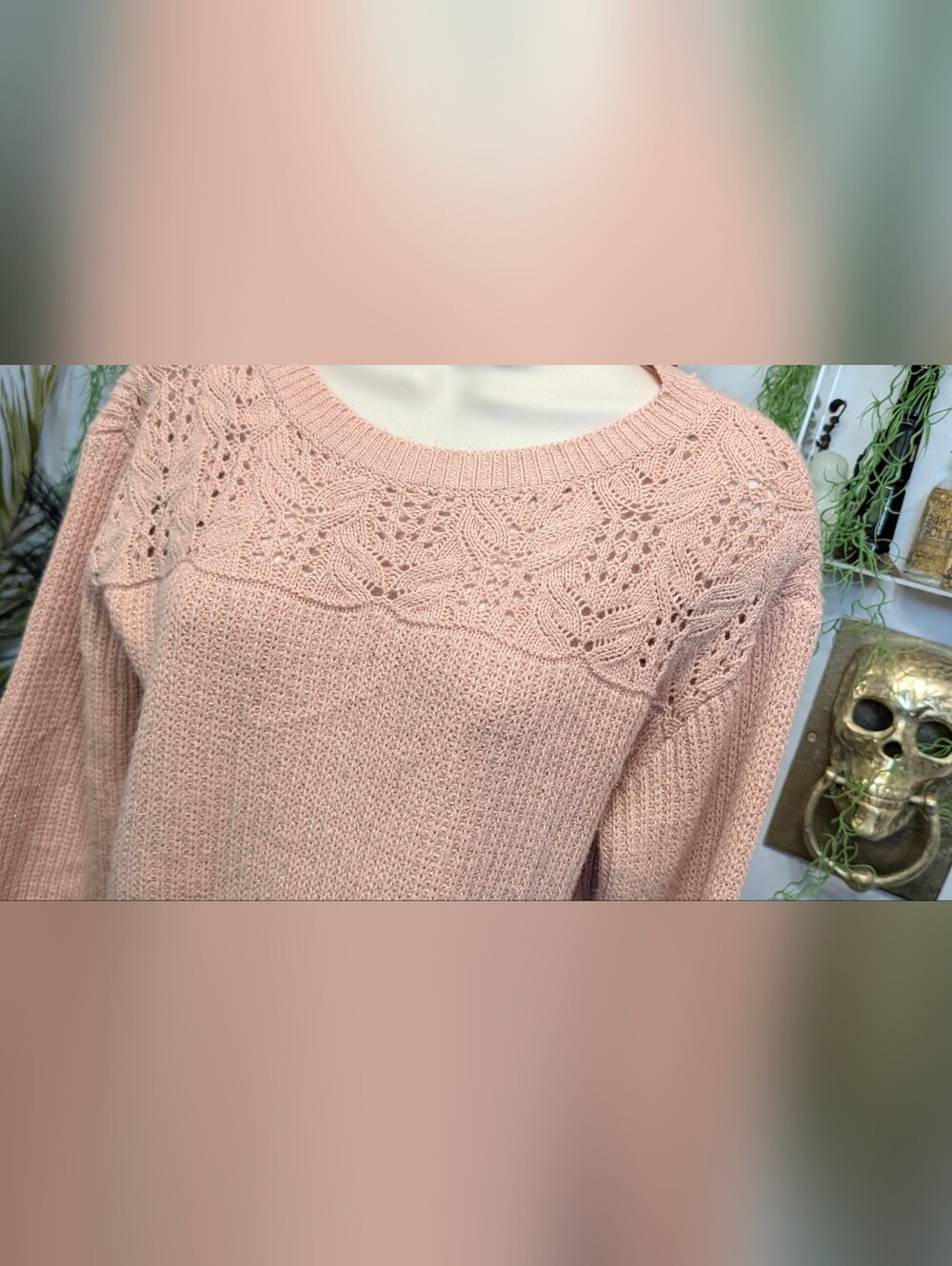 St. John's Bay Dusty Rose Sweater SM